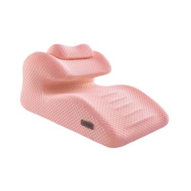 Imagem de Ｂｅｓｇａ Travesseiro de cunha de cama, travesseiro de apoio para pernas, cabeceira de espuma de memória macia para dormir no escritório, Rosa