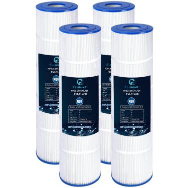 Imagem de Flumine Filtro de piscina CL 460 compatível com Jandy CV460, PJAN115/PAK4, Unicel C-7468, Filbur FC-0810/FC-6410, A0558000, XLS-705, R0554600, 460 m², pacote com 4 cartuchos