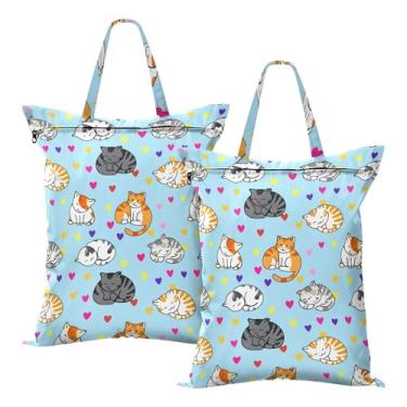 Imagem de SEHANY 2 peças de sacos grandes de lavanderia com alça, à prova d'água, bolsa de roupa para viagem e natação