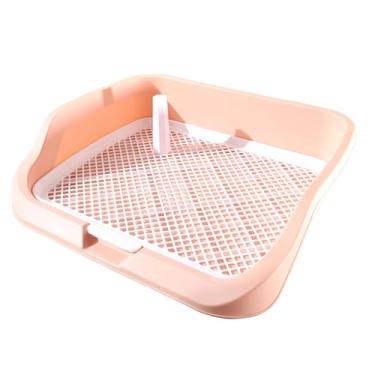 Imagem de Generic Bandeja higiênica para cães de estimação, suprimentos fáceis de limpar, ferramenta de limpeza interna, mictório portátil para animais de estimação, Rosa
