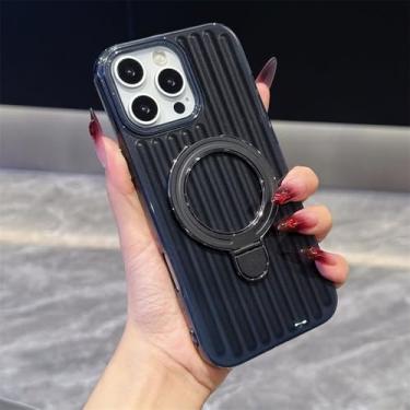 Imagem de Capa fina com revestimento ondulado e suporte magnético giratório para iPhone 17 Air 16 15 14 Plus 13 12 11 Pro Max, tamanho A4, compatível com iPhone 16E