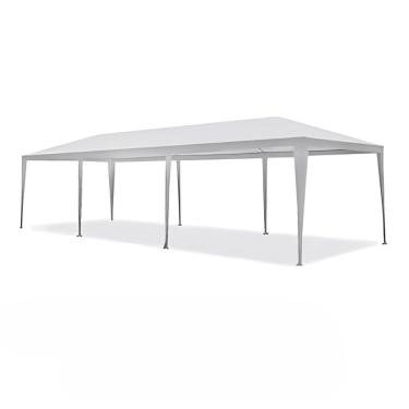 Imagem de Gazebo com Paredes 9 x 3 Metros Branco com Janelas e Porta