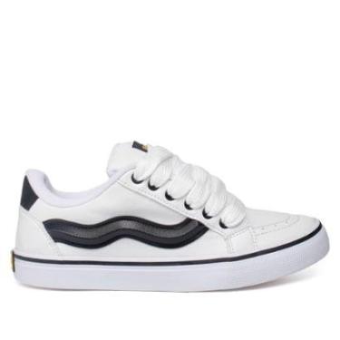 Imagem de Tênis Unissex Mad Rats Bulky Classic 90 Couro Branco/Preto-Unissex