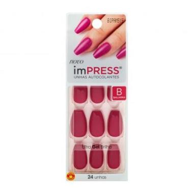 Imagem de Unhas Kiss Impress Bailarina Ruby BIPAM515BR - Kiss New York