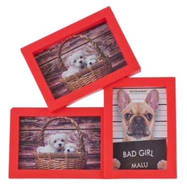 Imagem de Porta retrato para 3 fotos 10x15 - Square Center