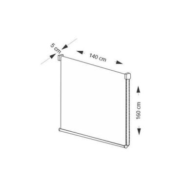 Imagem de Persiana Rolo Translúcida Creme 140 L X 160 A Cm Cortina - Top Flex