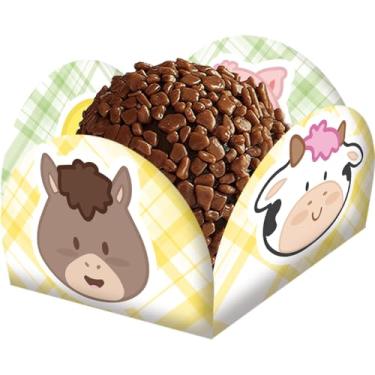 Imagem de Porta Forminha Fazendinha - Embalagem com 40 unidades.