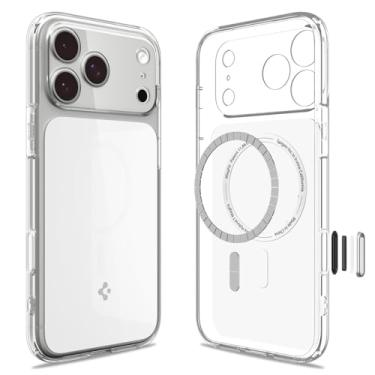 Imagem de Capa Spigen para iPhone 17 Pro Max, Ultra Hybrid T [MagFit] projetada para Apple iPhone 17 Pro Max - Branco transparente