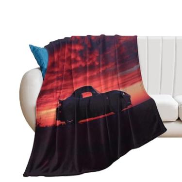 Imagem de HouLaiZhe Cobertor super macio de flanela pôr do sol JDM Mx5 cobertores refrescantes elegantes e leves para sofá-cama, cadeira, sofá, carro, viagens ao ar livre, leve, quente, 127 x 152 cm