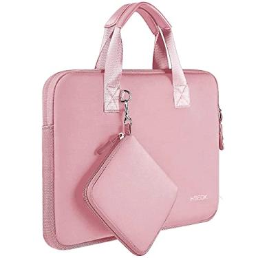 Imagem de Hseok Capa para laptop de 15,6 polegadas com pequena bolsa de acessórios, bolsa de neoprene para computador compatível com MacBook Pro de 15,4 polegadas e a maioria dos notebooks de 15-15,6 polegadas