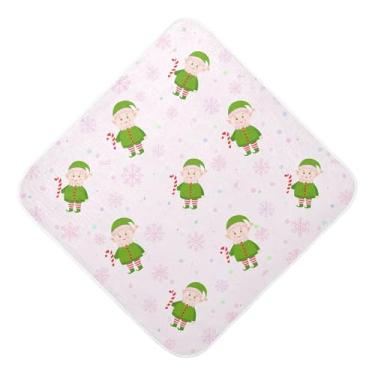 Imagem de Burbuja Toalha de banho Elves Baby - Toalha com capuz de musselina macia e absorvente para recém-nascidos e bebês, 76 x 76 cm