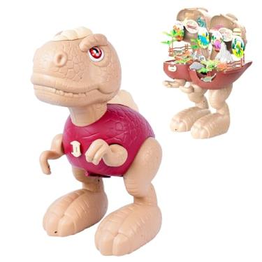Imagem de Dinossauro T-Rex Gigante 2 em 1, Playset Parque Jurássico com 46 Peças, 47cm de Altura, Plástico PP e PE, a partir de 3 Anos