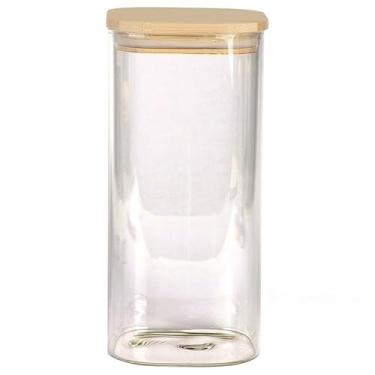 Imagem de Pote Hermético Quadrado para Alimentos 500ml 800ml 1200ml Armazenamento de Grãos Cereais e Biscoitos Recipiente Plástico Multiuso com Vedação de Silicone (1 POTE 1200ML)