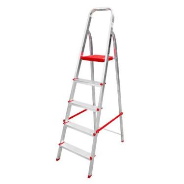 Imagem de Escada Botafogo Alumínio com 5 Degraus, UNICA