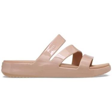 Imagem de Sandália Crocs Getaway Patent Strappy Pink Caramel-Feminino