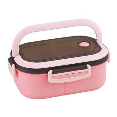 Imagem de Marmita Lunch Box com Divisórias Boa vedação e anti-vazamento Própria para micro-ondas(rosa)