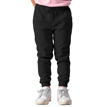 Imagem de Calça Infantil Menina Moletom Flanelada Algodão Ajustável-Feminino