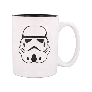Imagem de Silver Buffalo Caneca de cerâmica Star Wars Trooper Simple Mask Empire com logotipo resistente à cera de 500 ml
