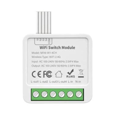 Imagem de Módulo Mini Interruptor Inteligente WiFi 10A 16A Tuya Zigbee 1/2/3/4 C