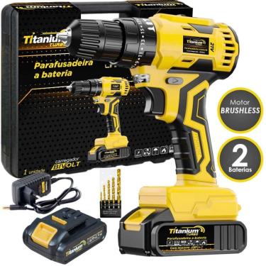 Imagem de Kit Parafusadeira E Furadeira 21v C/ Impacto Biv + 5 Brocas