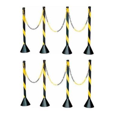 Imagem de Organizador Filas Pedestal Com 8 Peças 20m Corrente Plastico - plastco