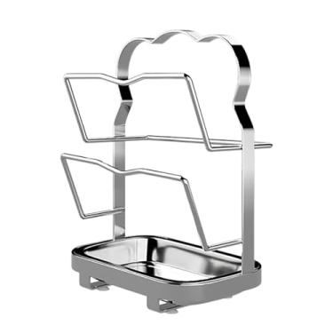 Imagem de Organizador de tampa de panela, economia de espaço, X1, suporte para tampa de panela, suporte de parede para utensílios, acesso fácil, para bancada, despensa, armário, balcão, apartamento, dormitório