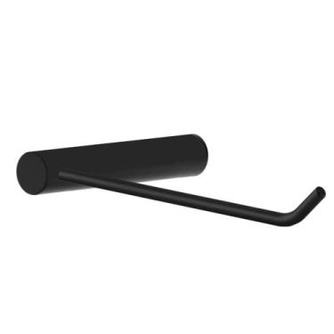 Imagem de Papeleira Para Banheiro Redondo Modelo Orion Metal Preto Fosco - Grego