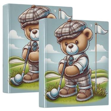 Imagem de Fichários grandes de urso de golfe com prancheta de armazenamento, pasta de 3 furos