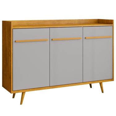 Imagem de Balcão Buffet 3 Portas Quartzo 135 Cm Bechara Cinamomo Off White
