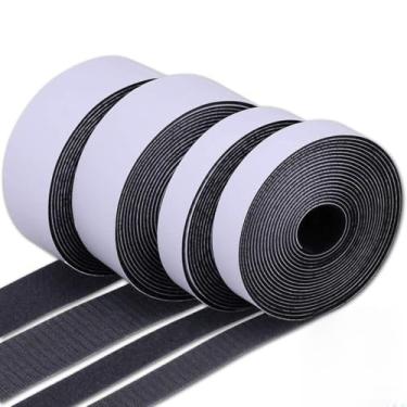 Imagem de border -selling Autoadesivo Fecho de Gancho e Olho Fita Nylon Alta Adesão Reutilizável para Casa Escritório Escola Fixe Itens Grandes Pequenos em Superfícies Lisas Multifuncional Carros Sofás Portas