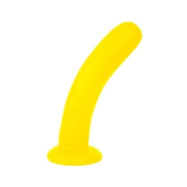 Imagem de Prótese Maciça Com Ventosa 17 X 4 Cm Design Anatômico Textura Macia E Confortável Brinquedo Erótico KT150 (AMARELO)