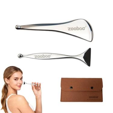 Imagem de 2 conjuntos de raspadores musculares de aço inoxidável – Ferramentas multifuncionais de liberação miofascial facial e corporal para massagem de tecidos profundos, fisioterapia e recuperação esportiva