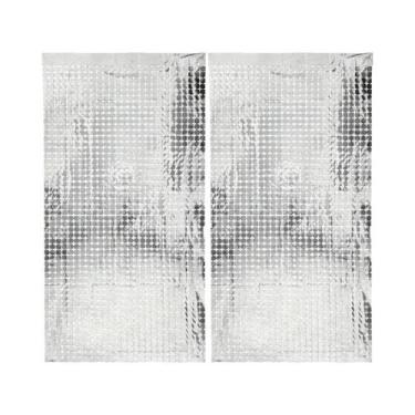 Imagem de Cortina De Chuva Quadrada Com Glitter Para Decoração De Parede De Fund