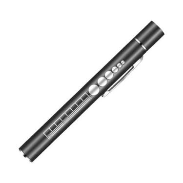 Imagem de Lanterna LED Mini Portátil Recarregável Por USB, Tocha De Aço Inoxidáv