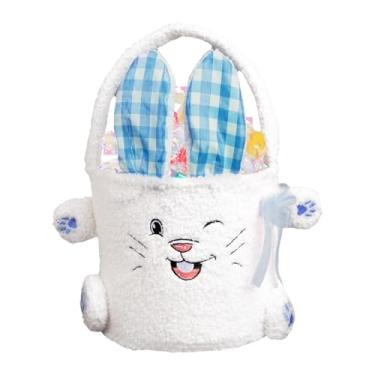 Imagem de Cesto de Páscoa em Pelúcia - Cesto de Armazenamento Coelho,De Armazenamento Para Páscoa - Para Lanches Brinquedos Doces Celebração Piquenique Festa em Casa Reunião Feriado