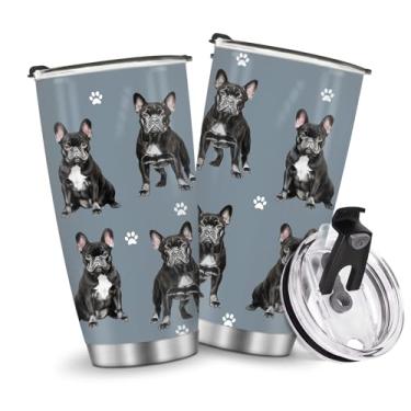 Imagem de Copos isolados estilo cães caneca de café de viagem, garrafa de água, 590 ml, presentes gelados para homens e mulheres, homens, meninos, meninas, Natal, aniversário, dia das crianças, presente de