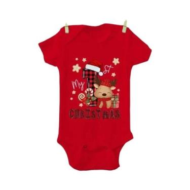 Imagem de Macacão De Natal Para Bebês Meninos E Meninas, Body De Manga Curta Par