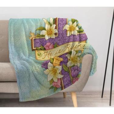 Imagem de Allenjoy Cobertor de Páscoa de resina 144,8 cm x 127 cm - Cobertores macios e quentes para sofá-cama, sala de estar, decoração de quarto, presentes para meninas, crianças, adolescentes, filha, irmã