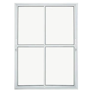 Imagem de Porta Balcão 2 Folhas Moveis 2,10x1,60 Branca L.25 - RV PORTAS E JANEL
