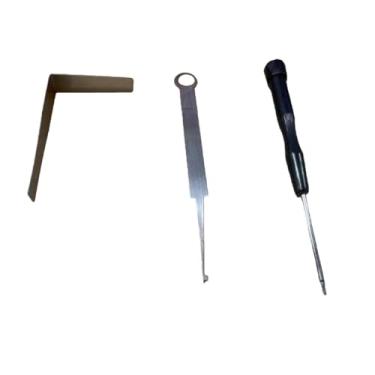 Imagem de menolana Conjunto de 3 chaves de fenda para reparo de instrumentos de de madeira. Inclui gancho de mola antiderrapante para clarinete, saxofone, oboé e