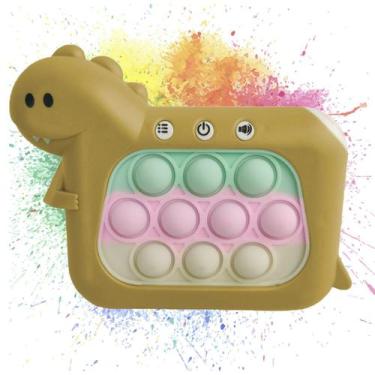Imagem de Pop It Mini Game Som Luzes Interativo 4 Modos Dinossauro Anti Estresse