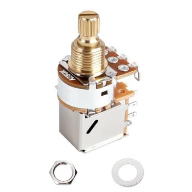 Imagem de Banworks Potenciômetros de guitarra Full Brass A250K Imperial 3/20.3 cm Thread Push Pull com eixo curto dividido de 18 estrias (comprimento de 15 mm) para Fender Strat/Tele Gibson Les Paul LP/SG PRS