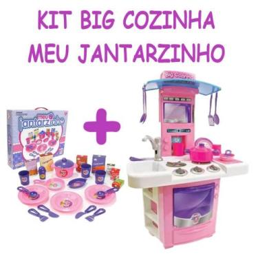 Imagem de Kit Big Cozinha Para Crianças Com Meu Jantar Comida Completo - Big Sta
