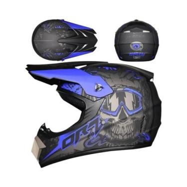 Imagem de Capacete De Motocross Masculino Certificado DOT Para Corrida Off-road 