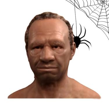 Imagem de Capa de cabeça de látex de Halloween, capa de cabeça de Halloween de terror,Capa de cabeça de látex de Halloween para cosplay de velho - Capacete de terror com orifícios para os olhos sem costura para