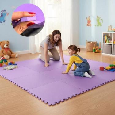 Imagem de Kit 8 Placa EVA 50x50 10mm Tapete Tatame Manta Borracha Piso Emborrach