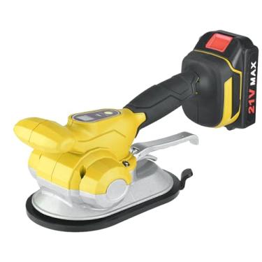 Imagem de Asixxsix Ferramenta de Vibração de Ladrilho Sem Fio, Máquina de Nivelamento de Vibração Com 2 Baterias de Lítio 21V 1500mAh, 6 Velocidades, Ventosa Adsorção Máxima de 120 Kg (Plugue dos EUA)