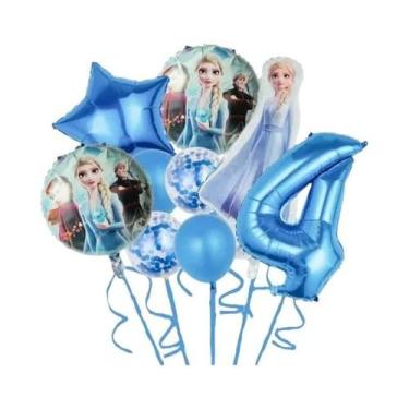 Imagem de Balões De Alumínio Da Princesa Elsa Do Frozen Para Meninas, 9 Peças, P