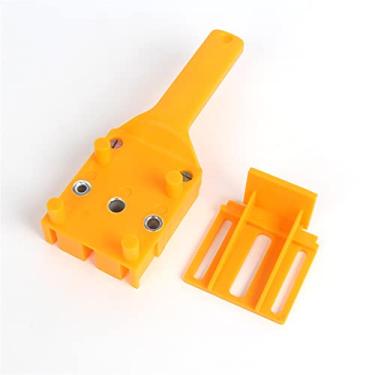 Imagem de ANUTE Localizador de perfuração para marcenaria, ferramentas de trabalho de carpinteiro, ferramentas manuais de mão de 6/8/10 mm broca perfuradora adequada para gabarito de perfuração de cavilha