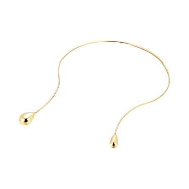 Imagem de Colar Torques Em Aço Inoxidável Com Revestimento De Ouro 18K Em Forma 